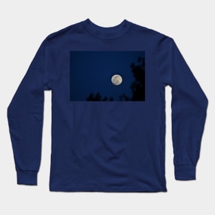 Bordered Full Moon Long Sleeve T-Shirt